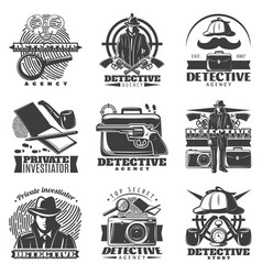 Private Investigator Labels Set