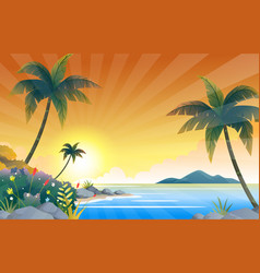 Sunset Beach Background