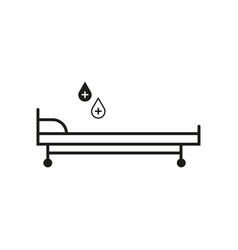 Bed Hospital Blood Icon Element Of Donation