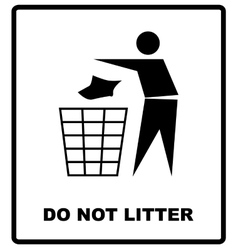 No littering sign Royalty Free Vector Image - VectorStock