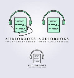 Audiobook Sheet Podcast Simple Logo Creative Flat