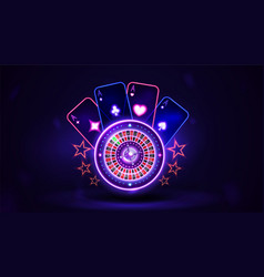 Pink Shine Neon Casino Roulette Wheel