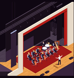 Theatre Performance Isometric Background