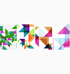 Triangle Poster Set For Wallpaper Business Card