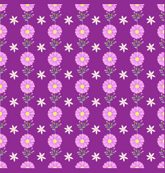 Color Hand Drawn Small Flowers Pattern