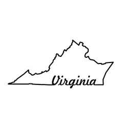 Us State Map Virginia Outline Symbol