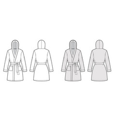 Hooded Bathrobe Dressing Gown Technical Fashion