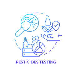 Pesticides Testing Blue Gradient Concept Icon