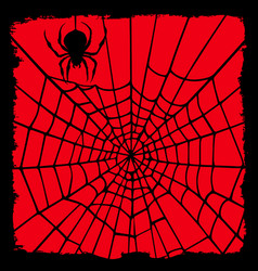 Red Horror Background With A Spider