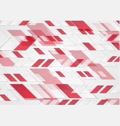 Bright Red Tech Geometric Abstract Background