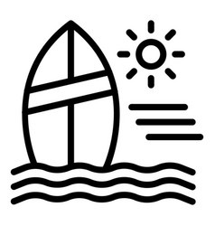 Summer Surfing Icon Outline Wind Kite