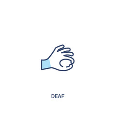 Deaf Concept 2 Colored Icon Simple Line Element