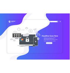 Flat Design Website Landing Page Template