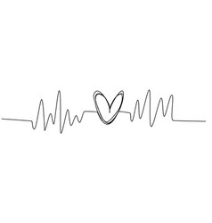 Heart With Pulse Heartbeat Sound Wave Romantic