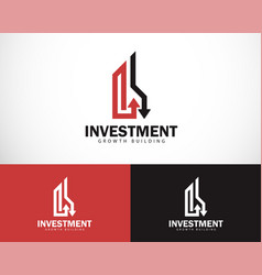 Invest Logo Creative Building Construction Line