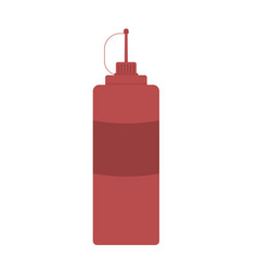 Ketchup Bottle Semi Flat Color Object