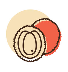 Lychee Tropical Fruit Isolated Icon Graph Symbol