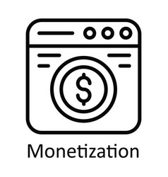 Monetization Outline Icon Design