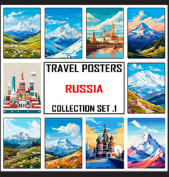 Russia Travel Poster Wall Art Print Wpa Set 1