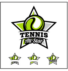 Tennis Ball All Star Badge Logo