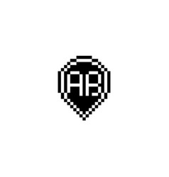 Ab Pixel Art Initial Logo