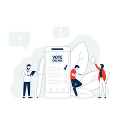 Government Online Voting Concept People Vote With