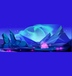 Night Alien Planet Landscape Space Game Background