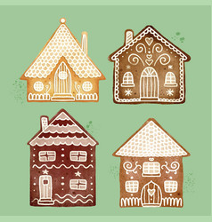 Watercolor Gingerbread House Collection Design