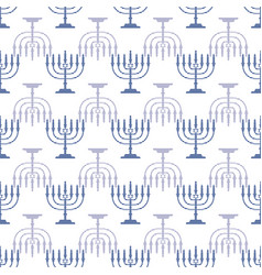 White Menorahs Textured Repeat Pattern