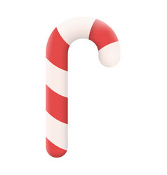 Christmas Candy Cane 3d Icon On White Background