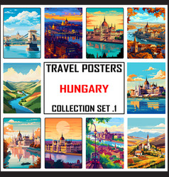 Hungary Travel Poster Wall Art Print Wpa Set 1