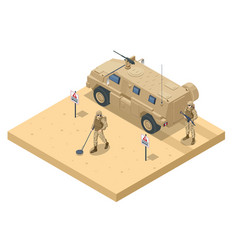 Isometric Soldiers Mine Military Landmine