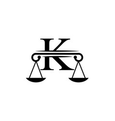 Letter K Law Firm Logo Design Template