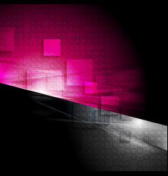 Pink And Black Contrast Background With Squares