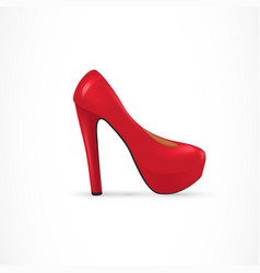 Red High Heeled Shoe