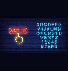 Sign Up Neon Sign