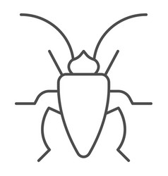 Cockroach Thin Line Icon Insects Concept Roach