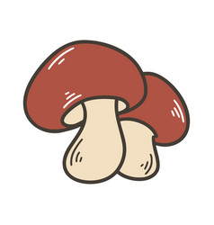 Cute Hand Drawn Boletus Mushrooms Clip Art Forest