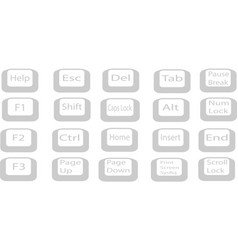 Set Keyboard Keysllustration On White Background