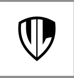 Ul Monogram Logo With Bold Letters Shield Shape