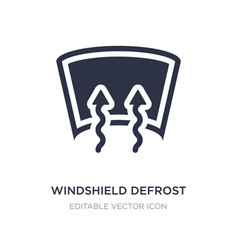 Windshield Defrost Icon On White Background