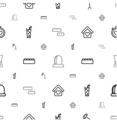 Elements Icons Pattern Seamless White Background