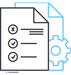 Rework Requirement Line Icon Outline Symbol