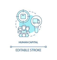 Human Capital Turquoise Concept Icon