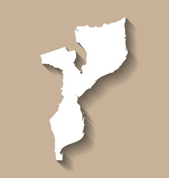 Mozambique Country Map Silhouette