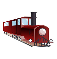 Train Engine Flat Cartoon Old Steam Locomotive