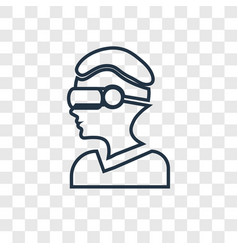 Vr Glasses Concept Linear Icon Isolated