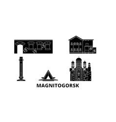 Russia Magnitogorsk Flat Travel Skyline Set