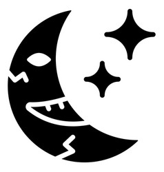 Scary Moon Glyph Icon