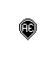 Ae Pixel Art Initial Logo